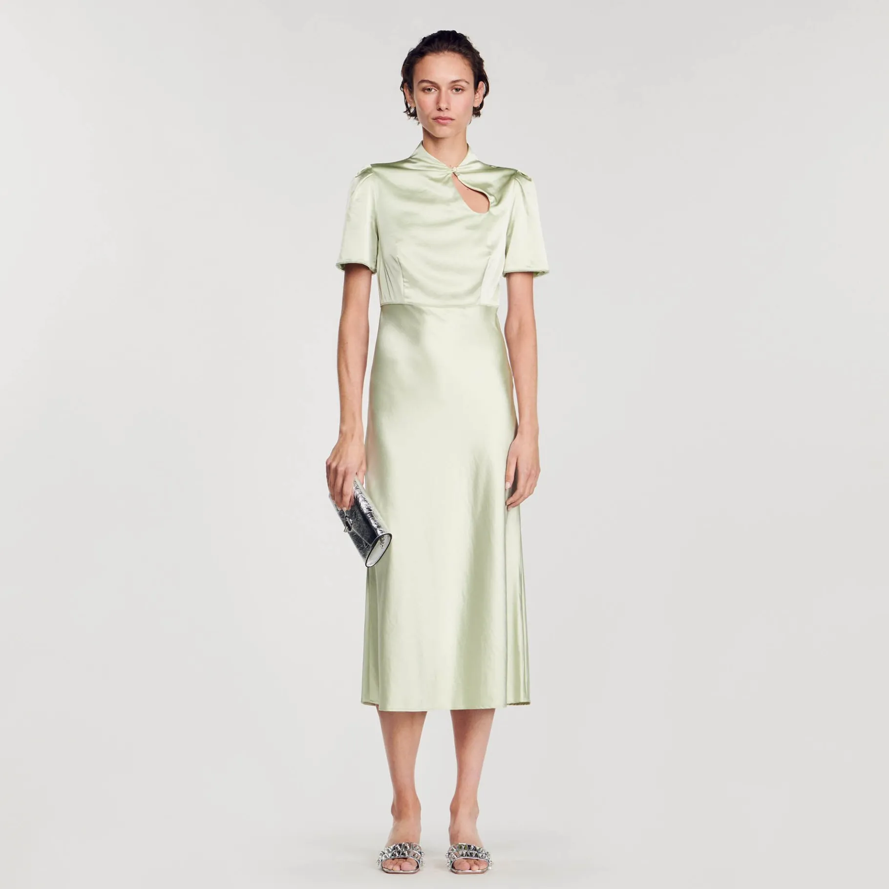 Sandro Paris Vestidos-Vestido Longo De Cetim