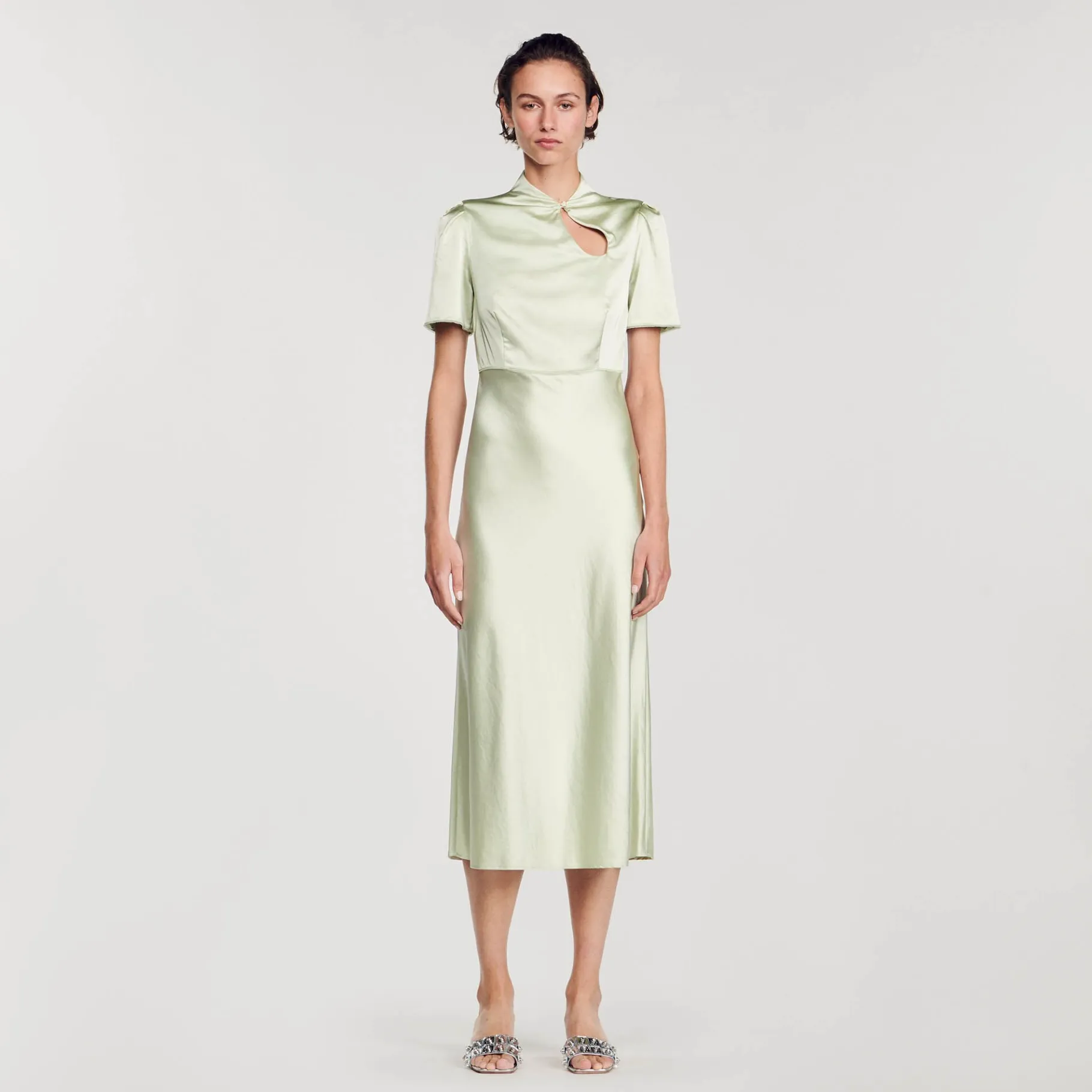 Sandro Paris Vestidos-Vestido Longo De Cetim