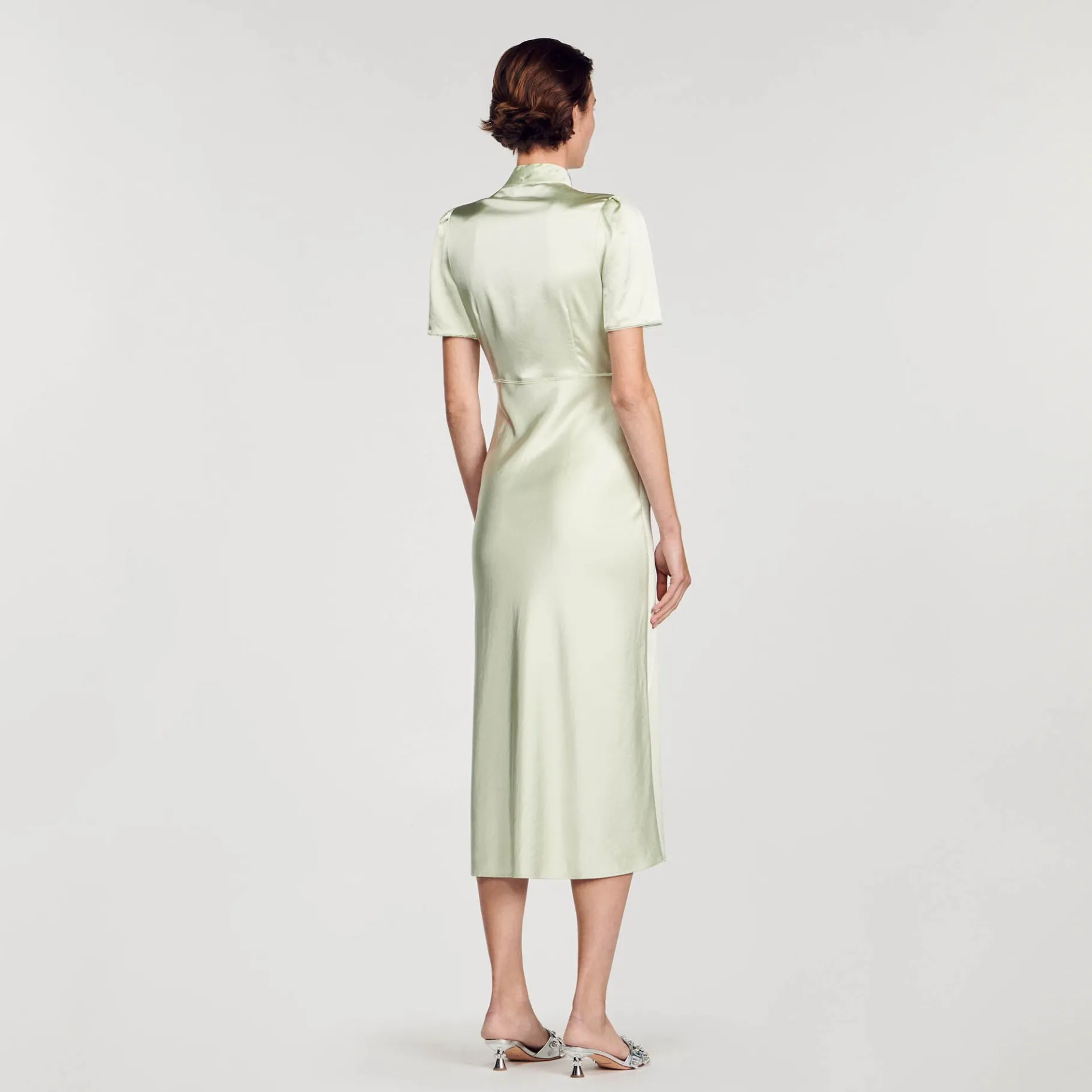 Sandro Paris Vestidos-Vestido Longo De Cetim