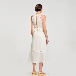 Sandro Paris Vestidos-Vestido Longo De Linho