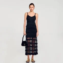 Sandro Paris Vestidos-Vestido Longo De Malha