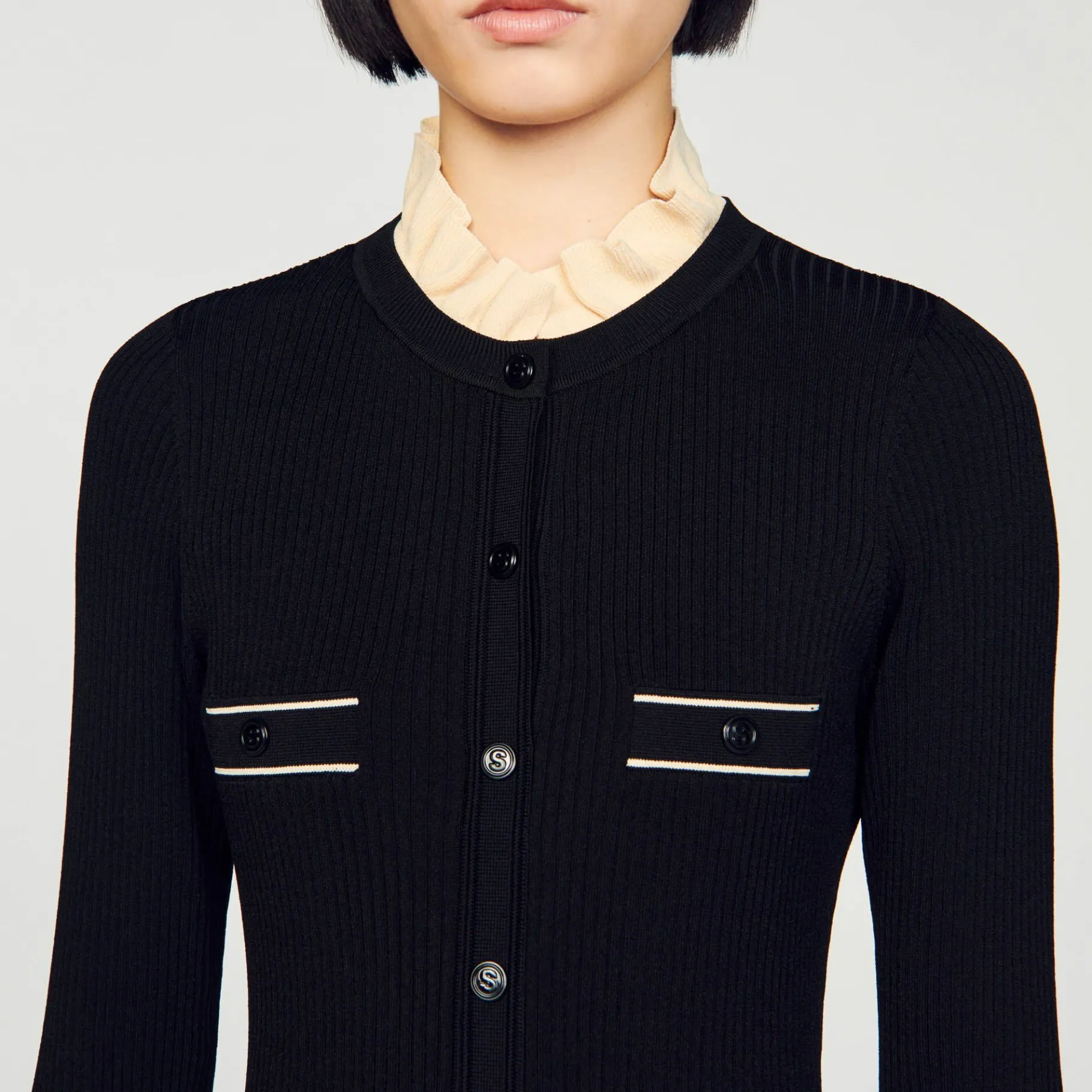 Sandro Paris Vestidos-Vestido Longo De Malha Canelada