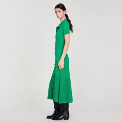 Sandro Paris Vestidos-Vestido Longo De Malha Canelada