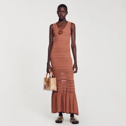 Sandro Paris Vestidos-Vestido Longo De Malha