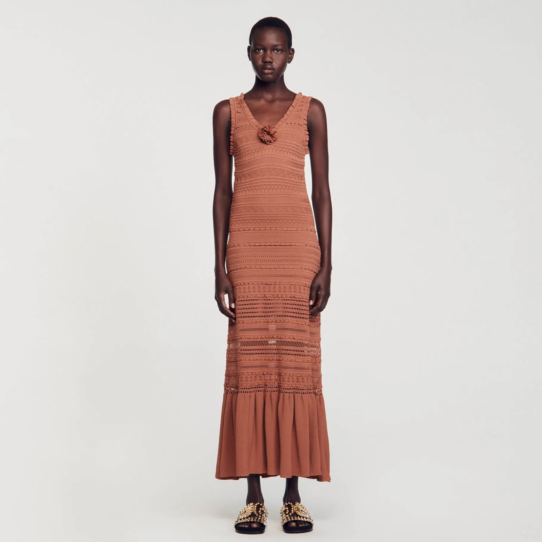 Sandro Paris Vestidos-Vestido Longo De Malha