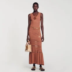 Sandro Paris Vestidos-Vestido Longo De Malha