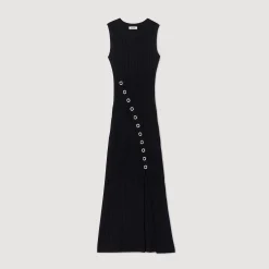 Sandro Paris Vestidos-Vestido Longo Decorado Com Diamantes