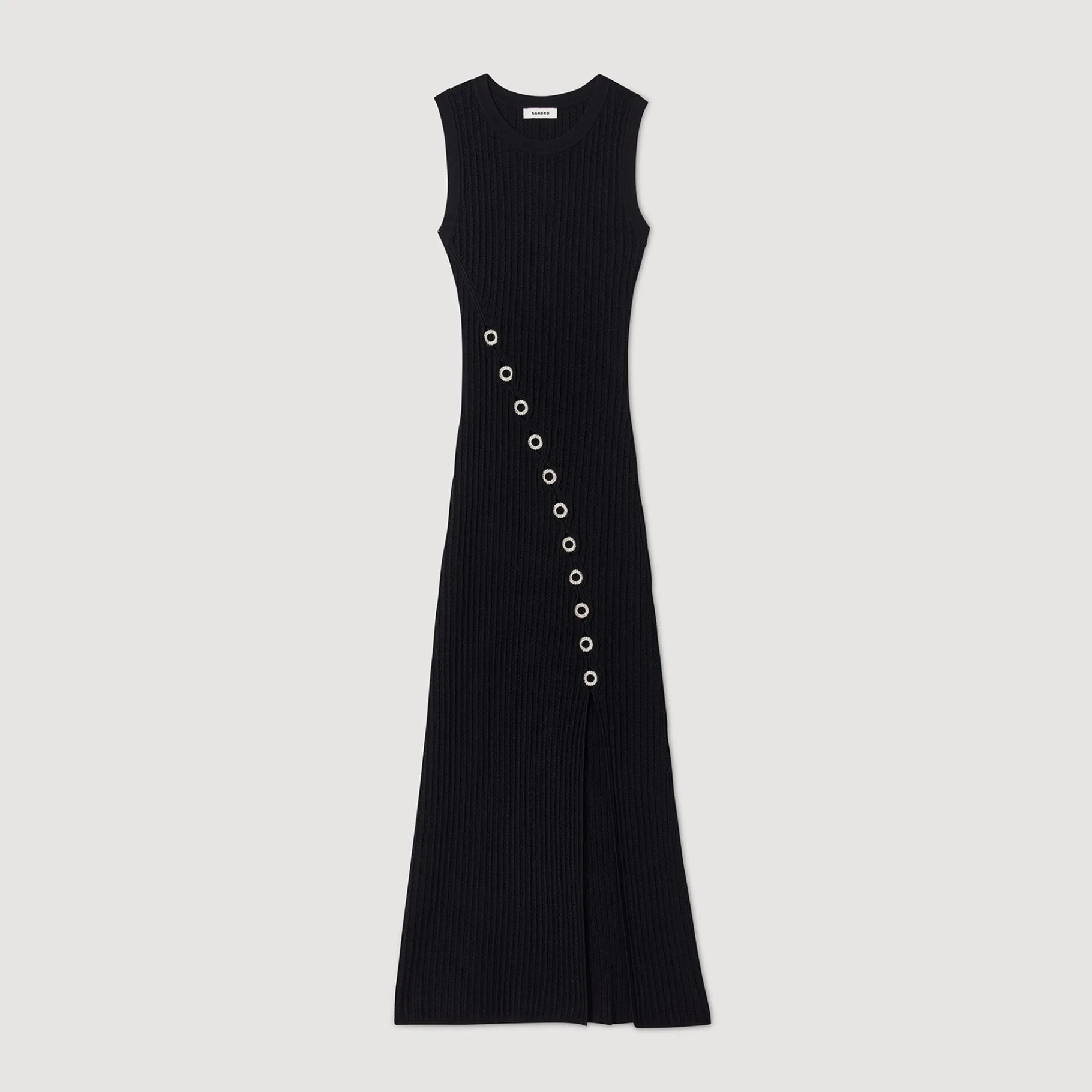 Sandro Paris Vestidos-Vestido Longo Decorado Com Diamantes