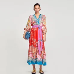 Sandro Paris Vestidos-Vestido Longo Envolvente