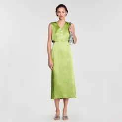 Sandro Paris Vestidos-Vestido Midi 2 Em 1