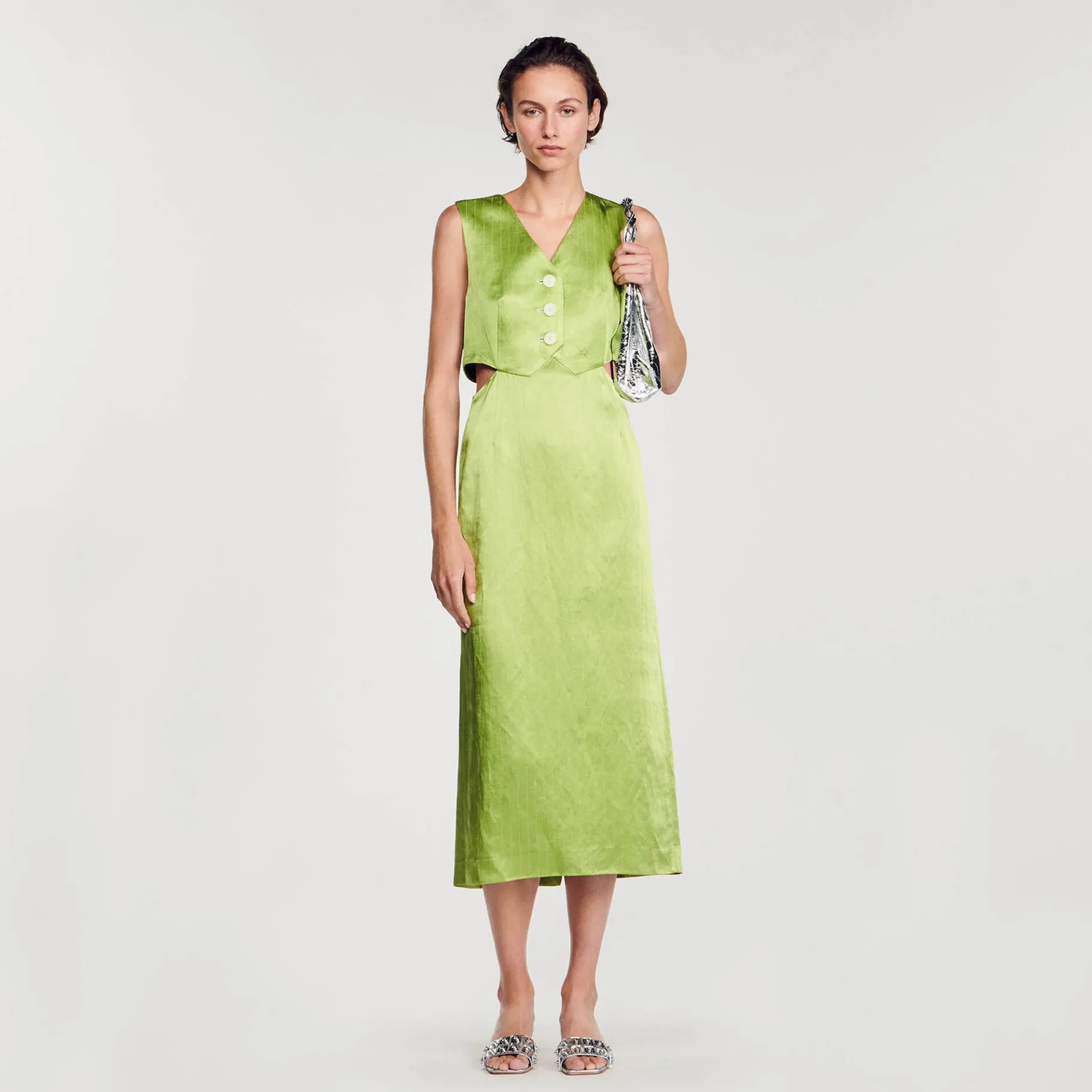 Sandro Paris Vestidos-Vestido Midi 2 Em 1