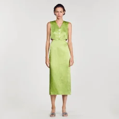 Sandro Paris Vestidos-Vestido Midi 2 Em 1