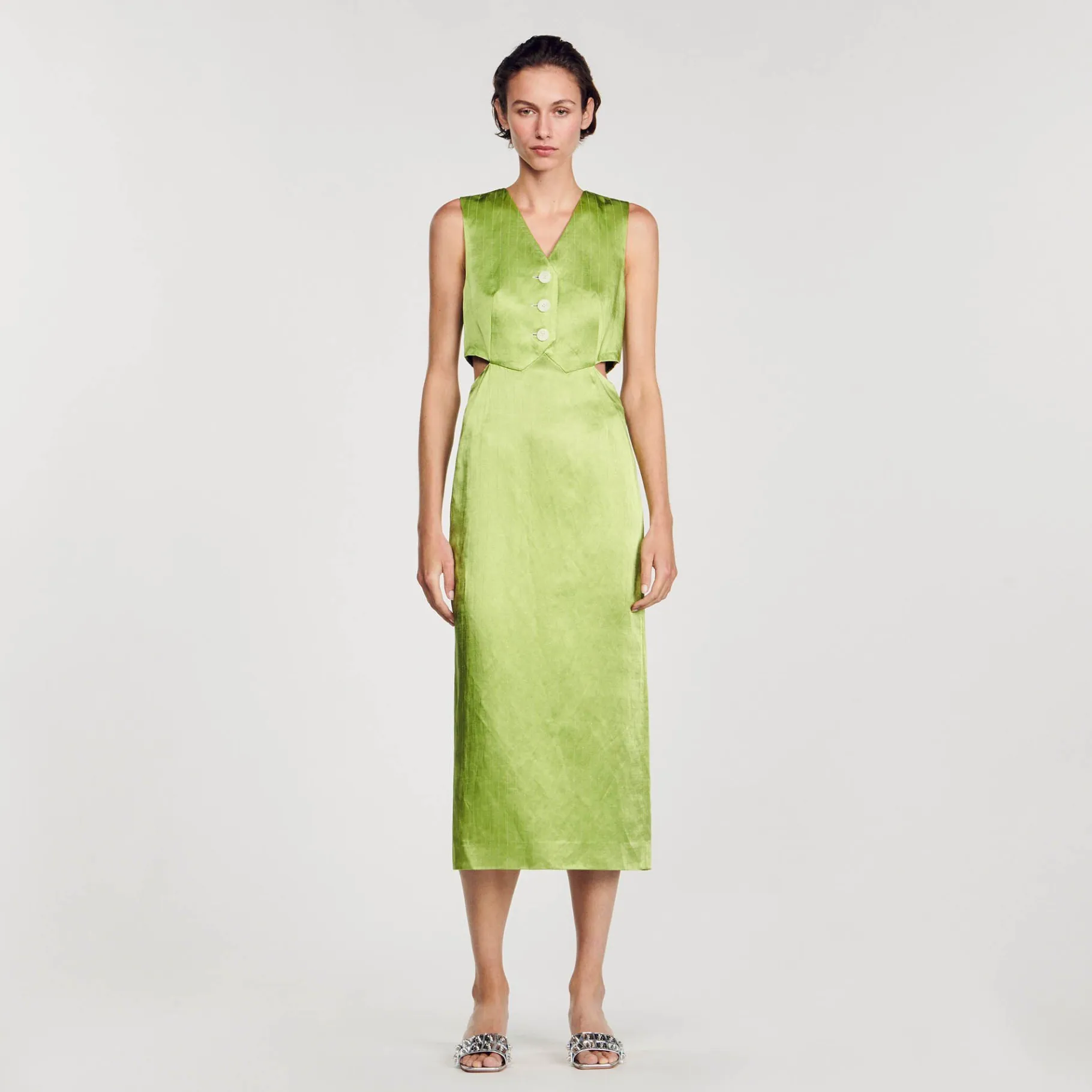 Sandro Paris Vestidos-Vestido Midi 2 Em 1