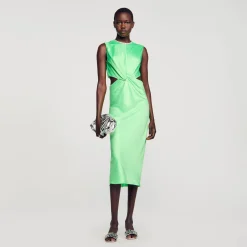 Sandro Paris Vestidos-Vestido Midi Com No