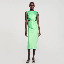 Sandro Paris Vestidos-Vestido Midi Com No