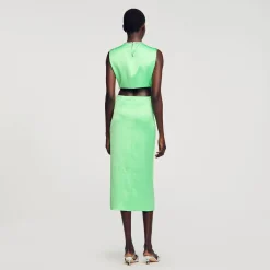 Sandro Paris Vestidos-Vestido Midi Com No