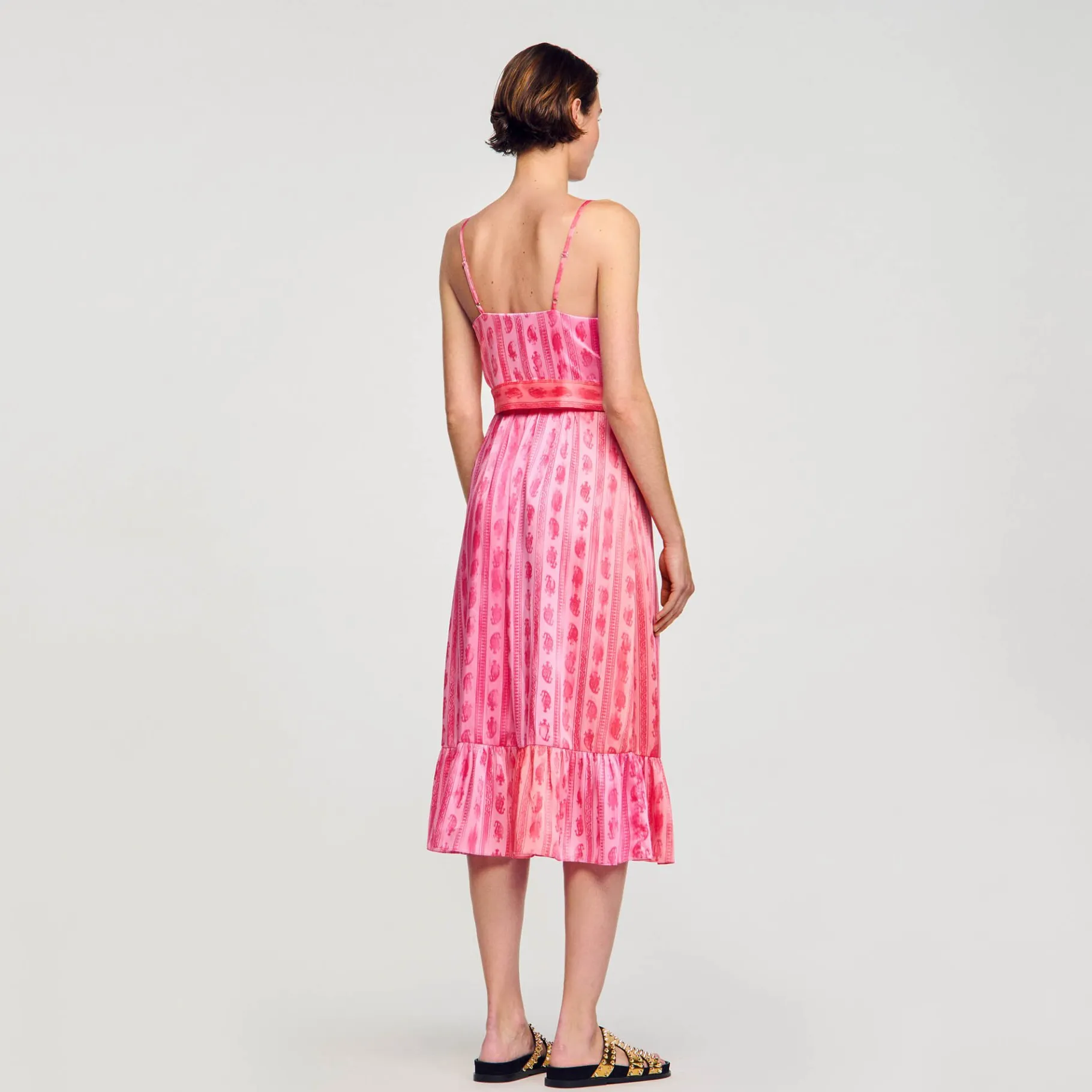 Sandro Paris Conjuntos-Vestido Midi Com No Na Cintura