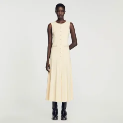 Sandro Paris Vestidos-Vestido Midi De Malha