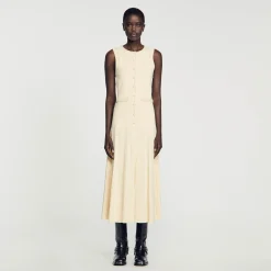 Sandro Paris Vestidos-Vestido Midi De Malha