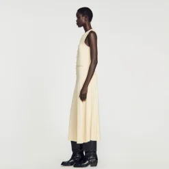 Sandro Paris Vestidos-Vestido Midi De Malha