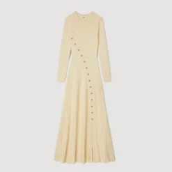 Sandro Paris Vestidos-Vestido Midi De Malha