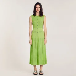 Sandro Paris Vestidos-Vestido Midi De Malha