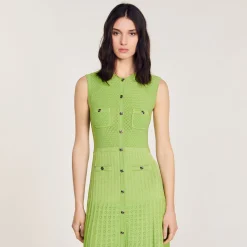 Sandro Paris Vestidos-Vestido Midi De Malha