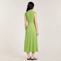 Sandro Paris Vestidos-Vestido Midi De Malha