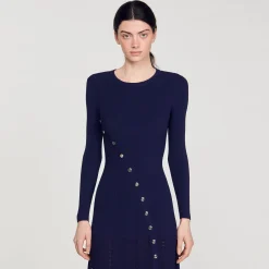 Sandro Paris Vestidos-Vestido Midi De Malha