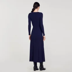 Sandro Paris Vestidos-Vestido Midi De Malha