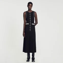 Sandro Paris Vestidos-Vestido Midi De Malha