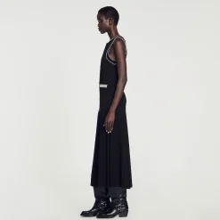 Sandro Paris Vestidos-Vestido Midi De Malha