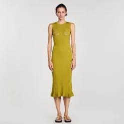 Sandro Paris Vestidos-Vestido Midi De Malha